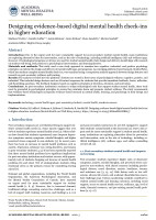 Designing evidence-based digital mental health check-ins in higher education